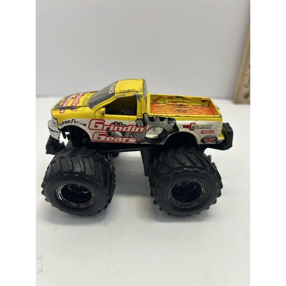 Tonka Ford Grindin' Gears 1:64 Yellow Monster Truck Diecast Toy Small Vehicle